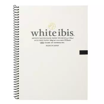 Holbein White Ibis Watercolor Paper Medium Grain 300g SM Size Spring 12 Sheets Bound 271311 WIS-SM
