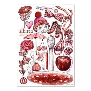 HOLBEIN Yuko Higuchi x Holbein 2023 совместная работа, книжный блок на акварельной бумаге Albireo, тип YHAB-SM(270785) белый