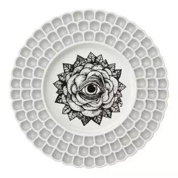 HOLBEIN Yuko Higuchi x Holbein 2023 Совместный предмет Paint Plate 108 Color Dividers Eye Flower (Мебана) (474477) белый