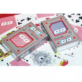 Hold em Trump Card Silver Case 2 Pieces GG Hold em Card Blue+Red, популярная корейская игра