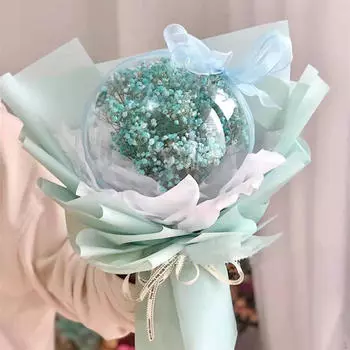 Holder Flower Arrangement Round Sturdy Clear Bouquet Stuffing Ball for Valentine s Day Decor diameter 14cm