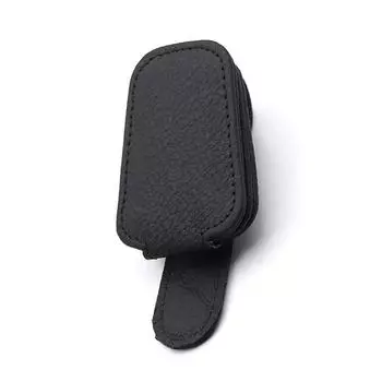 Holder Glasses Mount Car Supplies PU Leather Multicolored Multifunctional Eyeglass Hanger Vehicle Card Clip ,black