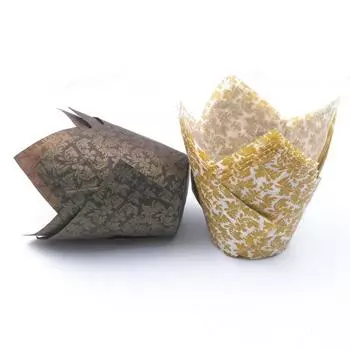 Holder Greaseproof Dessert DIY Tulip Style Cupcake Liner Muffin Cup Cake Wrapper Baking Tool 100pcs