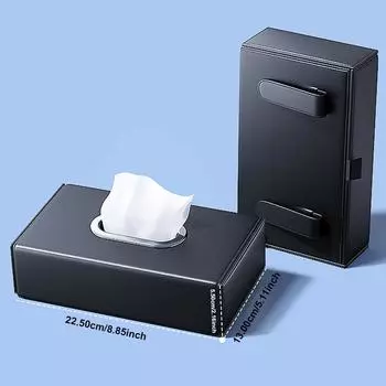 Holder Highend Car Mounted Sunshade Tissue Box Sun Visor Hanging Napkin Pater Towel Organizer PU Leather чёрный