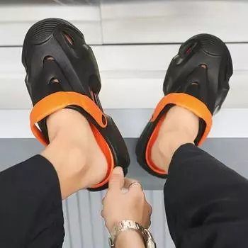 Hole Eva Men s Shoe Platform Original Mascullino 2024 Style Fashion Male Slipper Cheap Shoes Stylish Hot Clappers Fun Slides 36-37