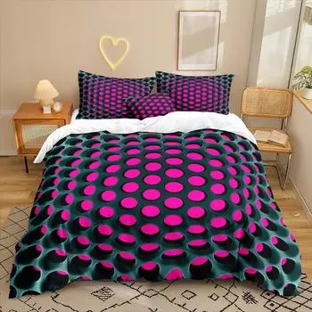 Hole Series 3D Digital Printing Three-Piece Bedding Kit Bed Sheet Quilt Cover 90 * 200 two-piece set