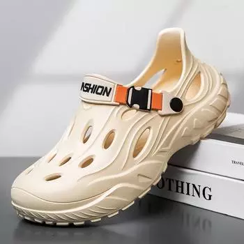 Hole shoes men s 2025 summer new wear-resistant, lightweight and non-slip bag head drag, breathable outside, cool slippers 40