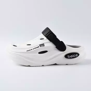 Hole shoes men s new summer thick-soled driving non-slip and wear-resistant outer wear beach bag head sandals are hot-selling 40-41 белый