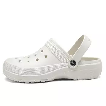 Hole shoes men s soft-soled bag head drag fashion sandals trendy men s garden shoes men s beach shoes 39 белый
