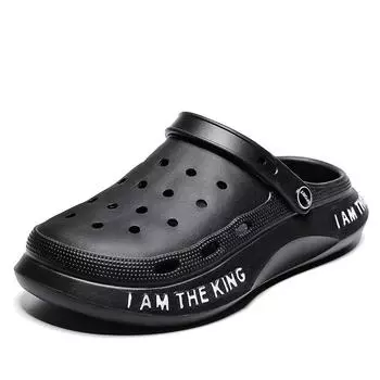 Hole shoes men s summer new thick-soled outer wear bag head slippers non-slip men s sandals beach shoes Sandal 39