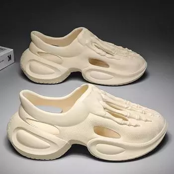 Hole shoes men s summer wear 2024 new non-slip and wear-resistant sports bag head full beach cool slippers 40