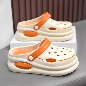 Hole shoes women s new summer thick-soled wear-resistant and comfortable bag head non-slip outer wear beach cool slippers 35-36