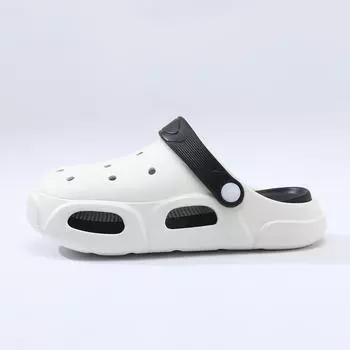 Hole shoes women s summer non-slip breathable wear-resistant slippers EVA wear beach deodorant contrasting color camping bag head tow 36-37