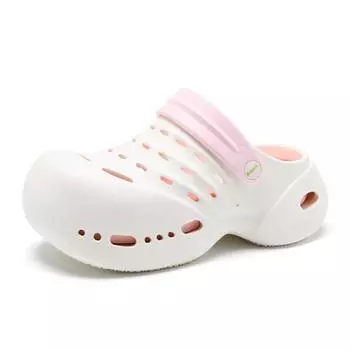 Hole shoes women s thick-soled heightening outer wear non-smelly foot cool slippers non-slip and wear-resistant beach sandals 35-36 белый