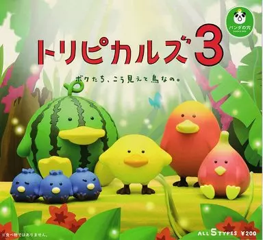 Hole Tripicals 3 Types Set Gacha Gacha Capsule Toy Panda s [5 (Full Complete)]