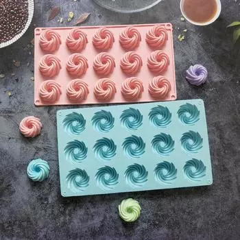 Holes Spiral Shape Silicone Cake Mold Mousse Dessert Baking Chocolate Donuts Bakeware Pastry Mould