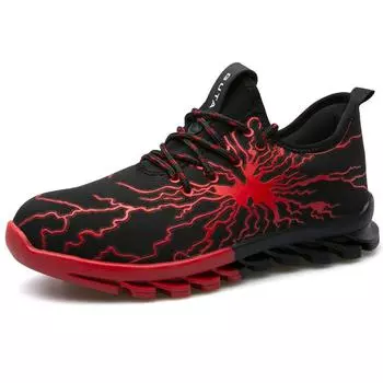 Holfredterse 2022 легкие мужские рабочие ботинки со стальным носком дышащие неразрушимые сетчатые туфли с рисунком молнии 1688-1818 46