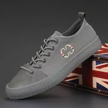 Holfredterse 5 цветов осенние мужские легкие повседневные плоские удобные парусиновые туфли на шнуровке эспадрильи обувь для ходьбы резиновая подошва 20855 38