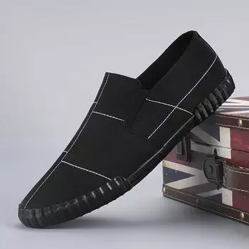 Holfredterse 7 цветов Мужская повседневная плоская парусиновая обувь Слипоны Дышащая резиновая удобная обувь Весна Осень Легкая 9312 41