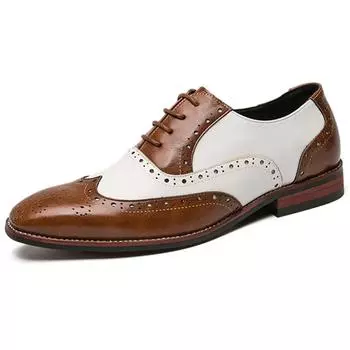 Holfredterse Brand Осенние мужские туфли делового стиля из лакированной кожи Туфли для офиса и свадьбы Туфли A1179 Черный/коричневый 40