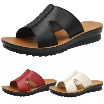 Holfredterse летние женские уличные кожаные сандалии женские домашние шлепанцы нескользящая обувь женская пляжная удобная обувь A87 35