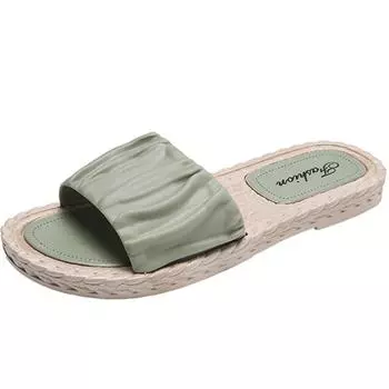 Holfredterse, модная новейшая обувь 2022 года, женские сандалии, туфли на плоской подошве, женские шлепанцы, домашняя повседневная обувь, черный/бежевый/зеленый 3318 39