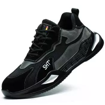 Holfredterse Newest Mens Steel Toe Shoes Lightweight Anti-Smashing Anti-Puncture Anti-Static Protective Work Boots 1688-1918 39