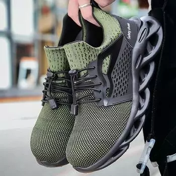 Holfredterse Новейшие Продаваемые Мужские Дезодорирующие Рабочие Ботинки со Стальным Носком Кроссовки Проколотые Ботинки Обувь Промышленные 1688-709 44