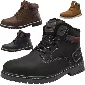 Мужские зимние сапоги Holfredterse Outdoors Snow Boots с водонепроницаемой подошвой и износостойкими подошвами 9734 Черный/Синий/Коричневый/Желтый 42