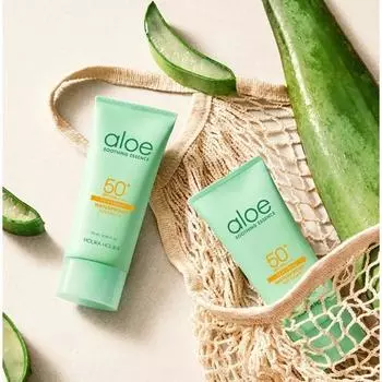 Holika Holika Aloe Водостойкий солнцезащитный крем SPF 50+ PA++++,1р, корейская косметика 1 set