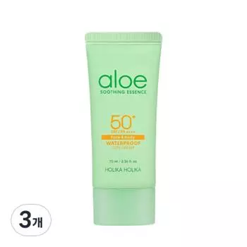 Holika Holika Aloe Водостойкий солнцезащитный крем SPF 50+ PA++++, 70мл, 3 шт.