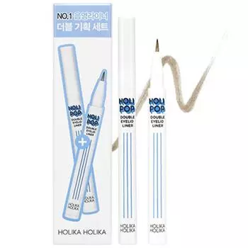 HOLIKA HOLIKA Holi Pop Double Liner 0,5 г 2 шт, черный, 1 шт.