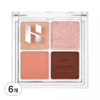 Палитра теней для век Holika Holika My Fave 6,5 г, оттенок 03 Rosely, 6 шт.