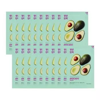 Holika Holika Pure Essence Mask Sheet Avocado 23 мл, 1 упаковка, 20 штук