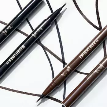 Holika Holika Tail Lasting Brush Liner EX,корейская косметика, KPOP 01Real Black