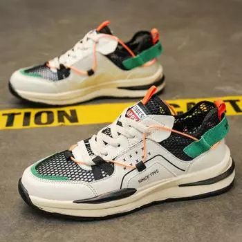 Hollow breathable men s shoes summer mesh thin Forrest Gump mesh shoes men s soft-soled sports and leisure versatile dad trendy shoes 39