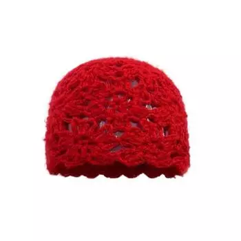 Hollow Crochet Flower Hat Handmade Beanies Cap Cute Knitted Pullover Hat Streetwear