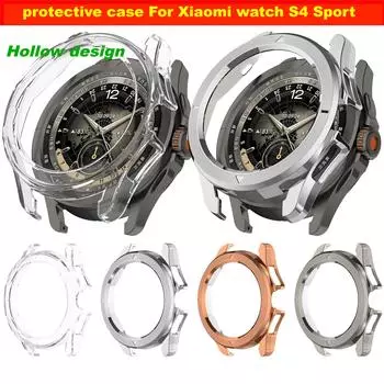 Защитный чехол с полым дизайном для смарт-часов Xiaomi watch S4 Sport, бампер для смарт-часов Xiaomi S4 Sport, чехол для смарт-браслета watch S4 Sport розового золота