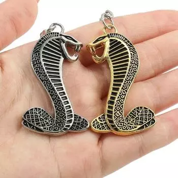 Hollow King Cobra Key Ring Fangs Car Key Chain Bag Ornament King Cobra Keychain Hanging Accessory Style 1