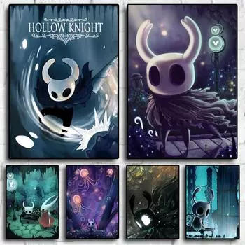 Hollow Knight GAME Classic Anime Movie Posters с принтом персонажей для комнаты, гостиная, холст, живопись, домашний декор, фотографии, подарок 21x30cm No Frame