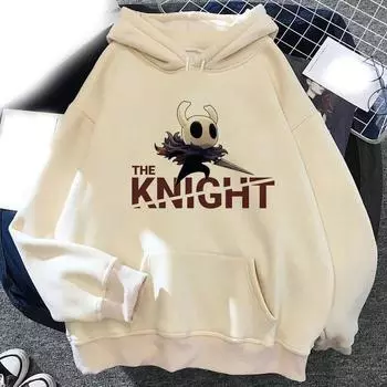 Hollow Knight Print Women Unisex Fashion Hip Hop Hoodie L бежевый
