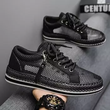 Hollow large mesh shoes men s summer breathable casual mesh men s shoes 2025 new large hole sports trendy shoes student 39