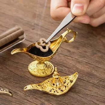 Hollow Legend Aladdin Magic Genie Lamps Благовония Курильницы Ретро Желания Масляная Лампа Домашний Декор Подарок