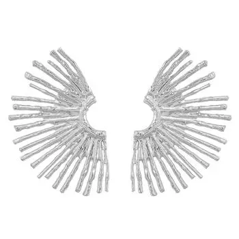 Hollow Line Earrings Fashion Ear Studs Stylish Ear Jewelry Semicircular Line Earrings Studs Earrings Gift for Women Girl белый