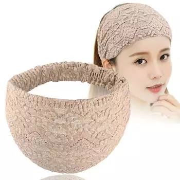 Hollow Mesh Flower Headband Non Slip Wide Side Head Wrap Personality Lace Hairbands Wash Face