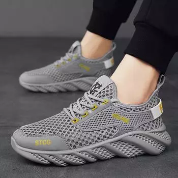 Hollow mesh sports shoes men s summer 2024 new quick-drying creek shoes men s breathable large mesh men s shoes casual 39