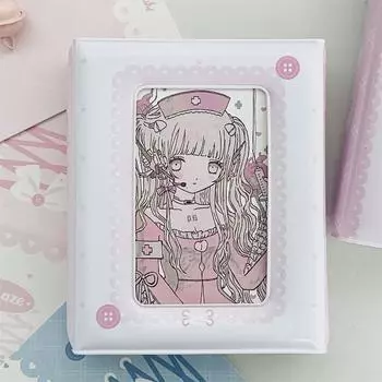 Hollow Picture Frame Kpop Photocard Holder 16 Pockets Mini Photo Album Photo Holder Photo Storage