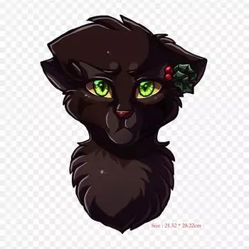 Hollyleaf кошки Cat Hollyleaf термопереносная печать виниловые нашивки наклейки для одежды DIY аппликации моющиеся нашивки