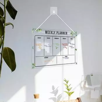 Холодильник, акриловая доска для сообщений с ручками, прозрачная устойчивая к царапинам многоразовая доска для холодильника, еженедельник D