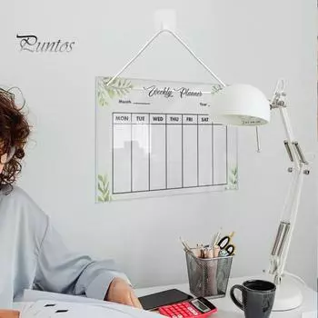 Холодильник, акриловая доска для сообщений с ручками, прозрачная устойчивая к царапинам многоразовая доска для холодильника, еженедельник H